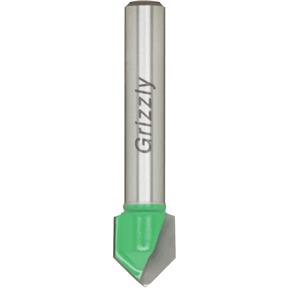 90° V-Groove Bit, 1/4" Shank, 3/8" Cutter Dia.
