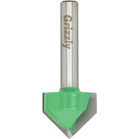 90° V-Groove Bit, 1/4" Shank, 3/4" Cutter Dia.