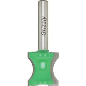 Fingernail Bit (Half Radius), 1/4" Shank, 3/4"L