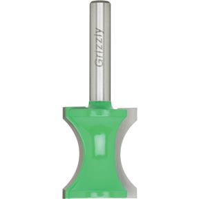 Fingernail Bit (Half Radius), 1/4" Shank, 1"L
