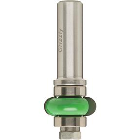 Flute Bit w/ Upper & Lower Guide Bearing, 1/2" Shank
