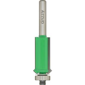 Flush Trim Bit w/ V-Notch & Guide Bearing, 1/4" Shank