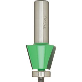 15° Bowl Edge Bit w/ Guide Bearing, 1/2" Shank