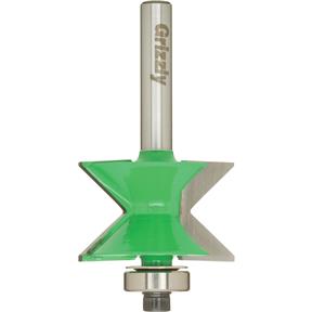 90° V-Groove Bit (Male) w/ Bearing Guide, 1/4" Shank