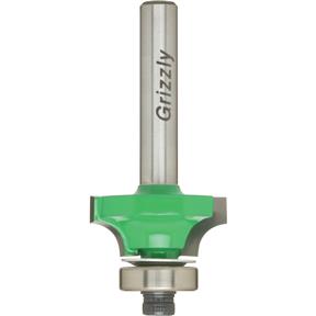 3/16"r Anti-Kickback Roundover Bit, 1/4" Shank