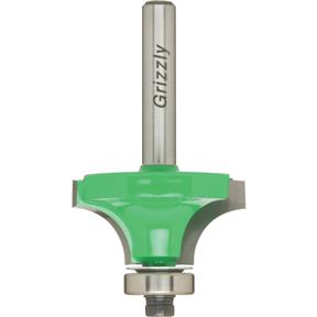 3/8"r Anti-Kickback Roundover Bit, 1/4" Shank