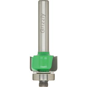 Anti-Kickback Cove Bit, 1/4" Shank, 1/16" Radius