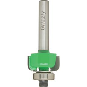 Anti-Kickback Cove Bit, 1/4" Shank, 1/8" Radius