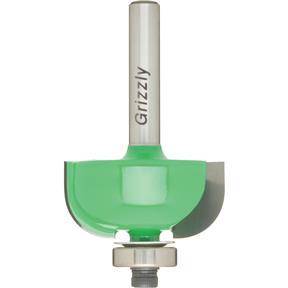 Anti-Kickback Cove Bit, 1/4" Shank, 3/8" Radius