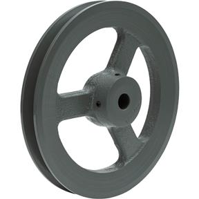 Single V-Groove Pulley - 6" Pitch Dia., 1/2" Bore