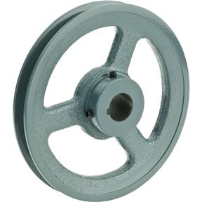 Single V-Groove Pulley - 6" Pitch Dia., 7/8" Bore
