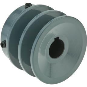 Double V-Groove Pulley - 2" Pitch Dia., 5/8" Bore