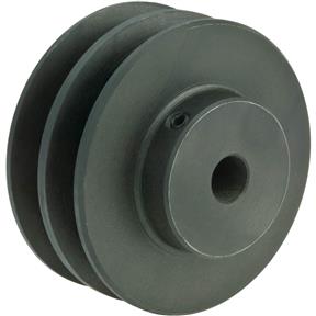 Double V-Groove Pulley - 3" Pitch Dia., 1/2" Bore