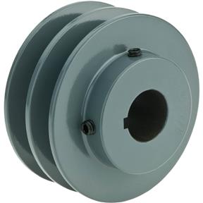 Double V-Groove Pulley - 3" Pitch Dia., 7/8" Bore