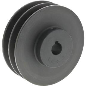 Double V-Groove Pulley - 4" Pitch Dia., 5/8" Bore