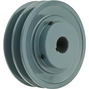 Double V-Groove Pulley - 4" Pitch Dia., 3/4" Bore