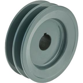 Double V-Groove Pulley - 4" Pitch Dia., 7/8" Bore
