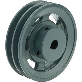 Double V-Groove Pulley - 5" Pitch Dia., 5/8" Bore