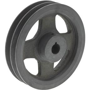 Double V-Groove Pulley - 6" Pitch Dia., 3/4" Bore