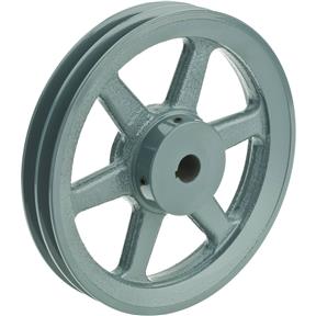 Double V-Groove Pulley - 8" Pitch Dia., 3/4" Bore