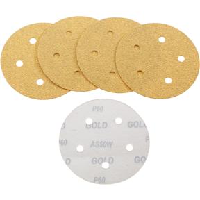 5" Sanding Disc, A60-C H&L 5 Hole, 5 pc.