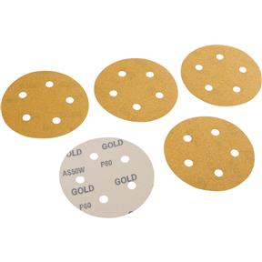 5" Sanding Disc, A80-C H&L 5 Hole, 5 pc.