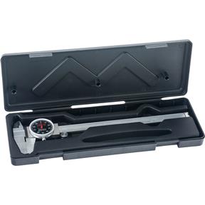 Stainless Steel Dial Caliper w/ Black Face 8"