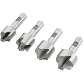 4 pc. Corner Rounding End Mill Set - Large