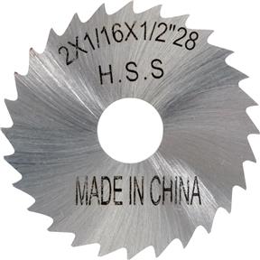 HSS Slitting Saws - 2" x 1/16" x 1/2" 28T