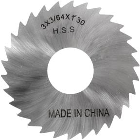 HSS Slitting Saws - 3" x 3/64" x 1" 30T
