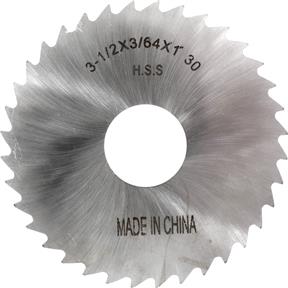 HSS Slitting Saws - 3-1/2" x 3/64" x 1" 30T