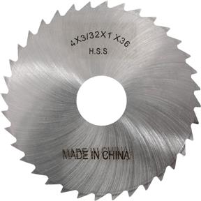 HSS Slitting Saws - 4" x 3/32" x 1" 36T