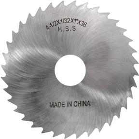HSS Slitting Saws - 4-1/2" x 1/32" x 1" 36T
