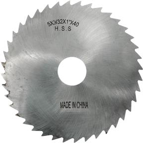 HSS Slitting Saws - 5" x 3/32" x 1" 40T