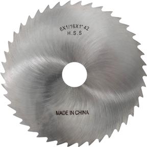 HSS Slitting Saws - 6" x 1/16" x 1" 40T