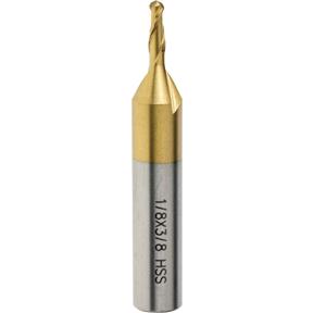 TiN Coated Ball End Mills - 1/8" Dia.