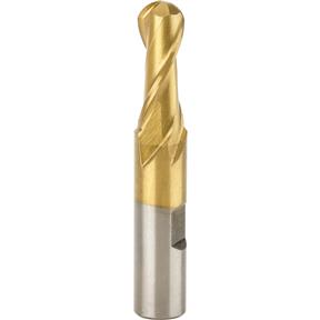 TiN Coated Ball End Mills - 3/8" Dia.