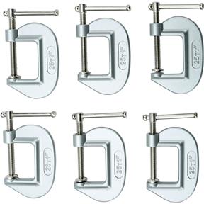 Aluminum C-Clamps - Set of 6 - 1" Opening