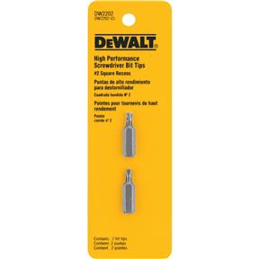DW2202 #2 Square Recess 1" Bit Tips