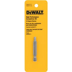 DW2213 #3 Square Recess 2" Power Bit