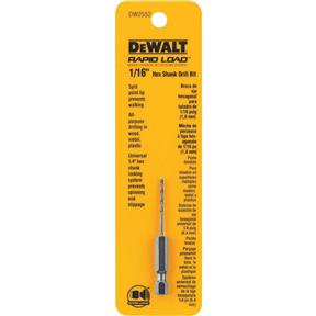 DW2552 1/16" Hex Shank Drill Bit