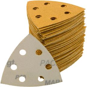 Sandpaper Triangle A80 H&L 6 Hole, 100 pc.