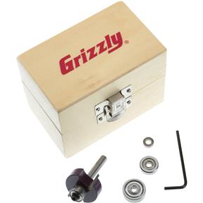 Deluxe Rabbeting Set 4 Bearings 1/4" Shank