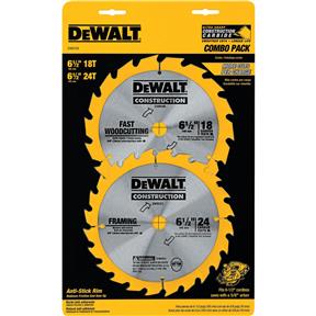 DW9158X 6-1/2" x 5/8" 24t Combo pk. Blade