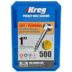 1" #7 Coarse, Pan-Head Screw 500 pc. Kit