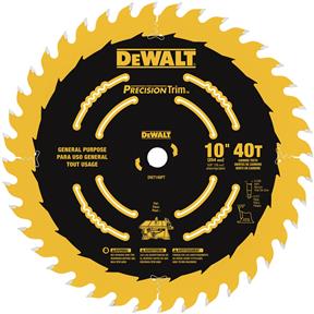 DW7140PT 10" x 5/8" 40t ATB .071 Precision Trim Saw Blade
