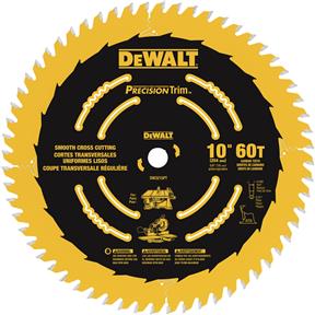 DW3215PT 10" x 5/8" 60t ATB .071 Precision Trim Saw Blade