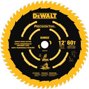 DW3216PT 12" x 1" 60t ATB .079 Precision Trim Saw Blade