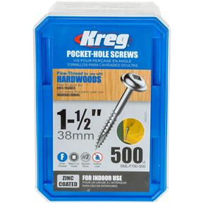 #7 x 1-1/2" Fine Washer-Head Screws, 500 pc.