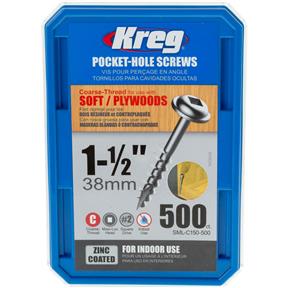 #8 x 1-1/2" Coarse Washer-Head Screws, 500 pc.